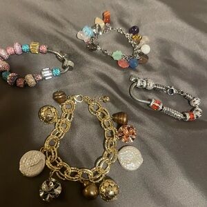 4 Elegant Charm Bracelet Sets